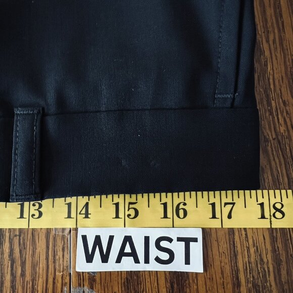 HUGO BOSS Women's Black Dress Pants Virgin Wool Straight Leg Stretch Size 42R - Picture 9 of 12